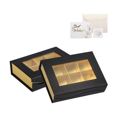 6 boîte-cadeau de présentation de carton imprimés par coutume de trellis petits pour des chocolats