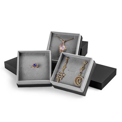 Emballage fait sur commande d'anneau de collier de boucle d'oreille de boîte-cadeau de bijoux de carton