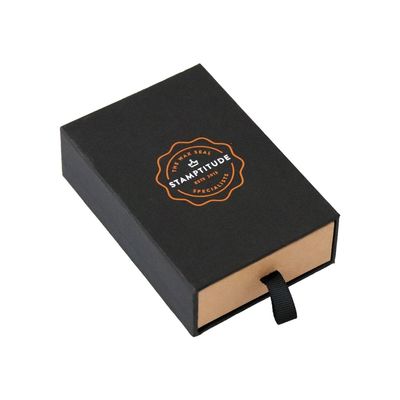 Boîte-cadeau de papier rigide de style fait main de tiroir avec le timbre d'EVA Insert For Wax Seal