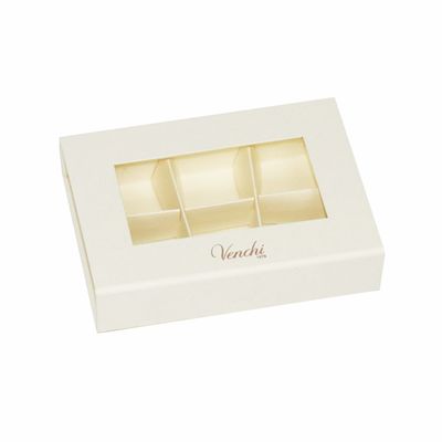 Catégorie comestible de empaquetage de 6 de cavités boîtes de cadeau magnétique beige de chocolat