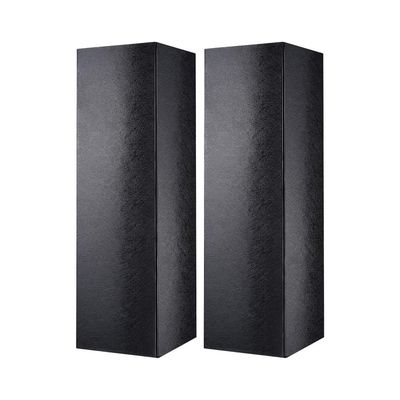Emballage de relief pliable de boîte-cadeau de vin, noir brillant de carton de boîte-cadeau de bouteille de boisson alcoolisée