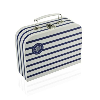 Boîte-cadeau de papier de valise de modèle de rayure pour des vêtements d'enfants