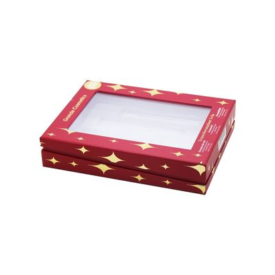 Boîte cosmétique de fenêtre transparente de PVC pour l'emballage de fronts de rouges à lèvres de mèches