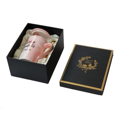 Logo Set Up Gift Box de estampillage de papier rigide pour la suite de tasse de café
