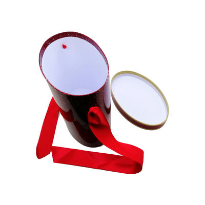 Boîte de papier ovale de carton de modèles géométriques avec la jante d'or