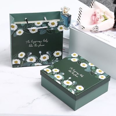 Couvercle rigide fait sur commande décoratif et boîte-cadeau bas de carton pour le paquet de casse-croûte