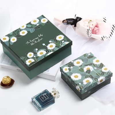 Couvercle rigide fait sur commande décoratif et boîte-cadeau bas de carton pour le paquet de casse-croûte