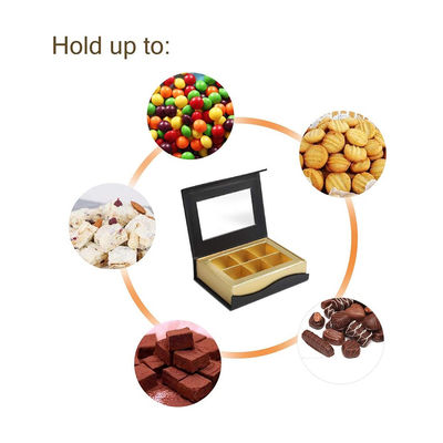 6 boîte-cadeau de présentation de carton imprimés par coutume de trellis petits pour des chocolats