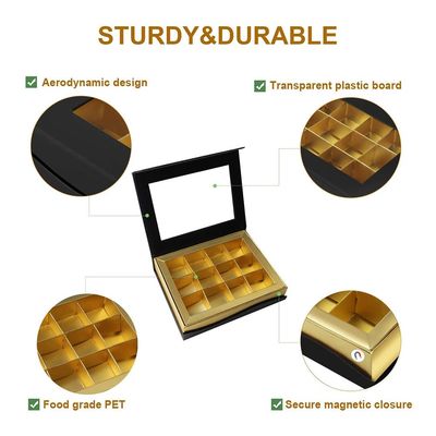 Les boîte-cadeau de présentation de chocolat de carton de rectangle aiment adapté aux besoins du client