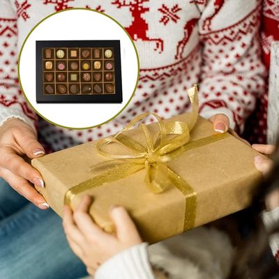 24 boîte-cadeau doux de chocolat fait sur commande de cavités empaquetant avec la fenêtre
