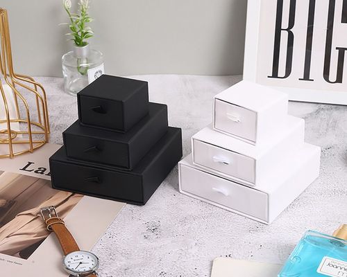 Petite boîte-cadeau de bijoux de style de tiroir personnalisé pour des pinces à cheveux d'anneau de collier
