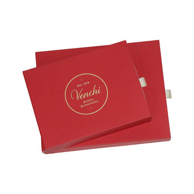 Le cadeau rouge de chocolat de taille de 4cm empaquetant des boîtes, chocolat imprimé enferme dans une boîte la cavité 20