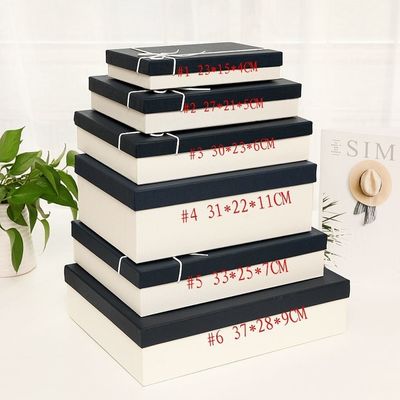 Couvercle multifonctionnel de papier de texture spéciale et boîte-cadeau bas avec le ruban de corde