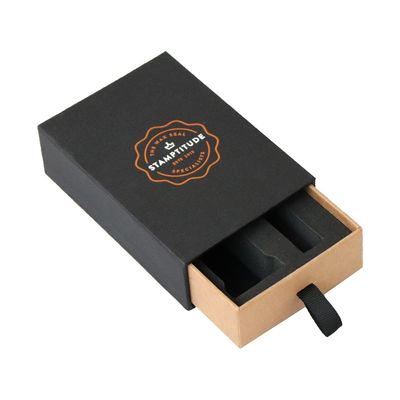 Boîte-cadeau de papier rigide de style fait main de tiroir avec le timbre d'EVA Insert For Wax Seal