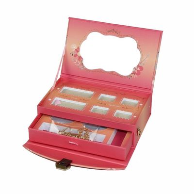 OEM 2 pose les boîte-cadeau cosmétiques multifonctionnels avec la chaîne et la serrure en métal