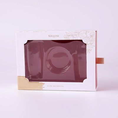 Type de tiroir de soins de la peau couleur cosmétique des boîte-cadeau PMS avec l'extracteur de satin