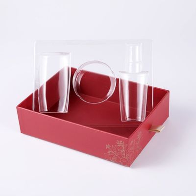 Type de tiroir de soins de la peau couleur cosmétique des boîte-cadeau PMS avec l'extracteur de satin