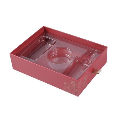 Type de tiroir de soins de la peau couleur cosmétique des boîte-cadeau PMS avec l'extracteur de satin
