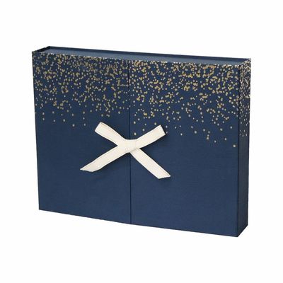 Boîte-cadeau de surprise de bleu marine de 30 tiroirs, beauté Advent Calendar With Ribbon