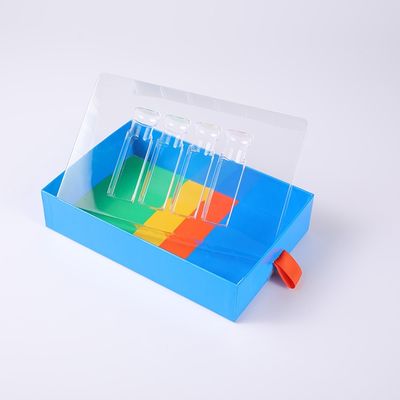 Boîte-cadeau fait main de parfum de couleur de CMYK avec la fenêtre claire d'ANIMAL FAMILIER de 4 cavités