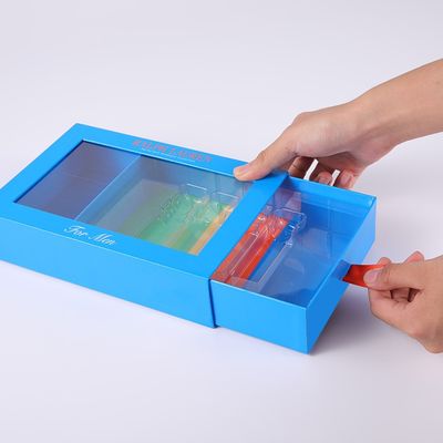Boîte-cadeau fait main de parfum de couleur de CMYK avec la fenêtre claire d'ANIMAL FAMILIER de 4 cavités