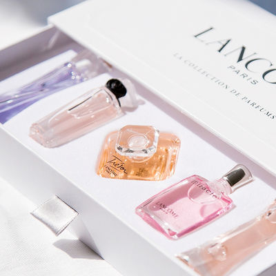 Carton miniature de boîte-cadeau de parfum de 5 morceaux avec l'insertion blanche