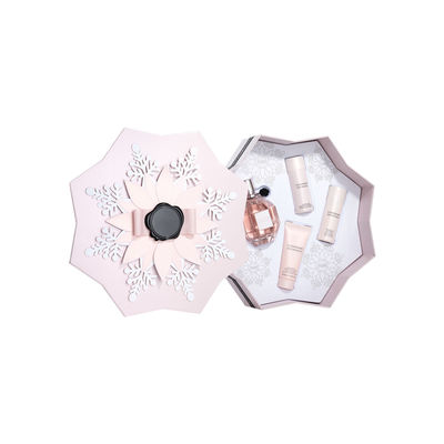 Forme de flocon de neige adaptée aux besoins du client par couvercle détachable de boîte de cadeau pour le jet de parfum