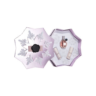 Forme de flocon de neige adaptée aux besoins du client par couvercle détachable de boîte de cadeau pour le jet de parfum