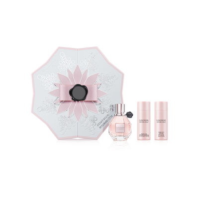 Le flocon de neige forment des boîte-cadeau de parfum