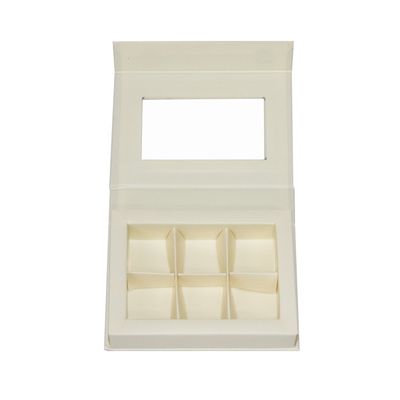 Catégorie comestible de empaquetage de 6 de cavités boîtes de cadeau magnétique beige de chocolat