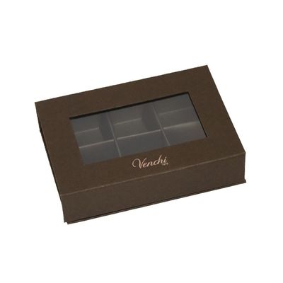 Boîtes vides adaptées aux besoins du client à truffe de trellis de la taille 6 avec des insertions faites main