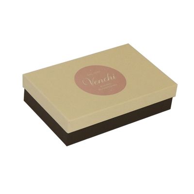 L'emballage détachable de cadeau de chocolat de couvercle enferme dans une boîte 20*13*5cm avec le beige