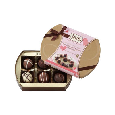 Chocolat vide d'accueil d'OEM le petit enferme dans une boîte la forme elliptique pour l'anniversaire