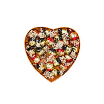 Boîtes de empaquetage de cadeau de chocolat de CMYK 19*19*3.8cm, boîtes en forme de coeur vides à chocolat