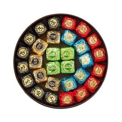 Boîtes de empaquetage de cadeau de chocolat de taille de Brown 5cm avec le noeud d'arc