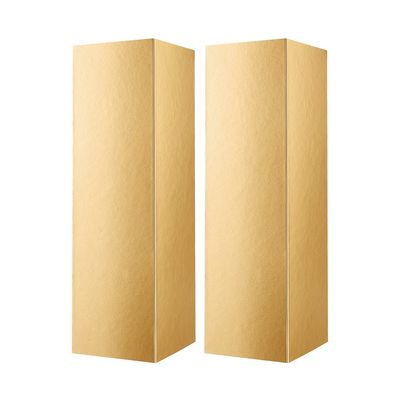 L'emballage vigoureux pliable de cadeau de vin de carton enferme dans une boîte l'or brillant avec graver
