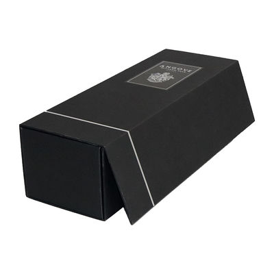 Matt Black Wine Gift Packaging pliable enferme dans une boîte le type pliant