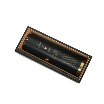 Boîtes de empaquetage réutilisées de cadeau de vin de carton, glissière simple de boîte de bouteille de vin noire