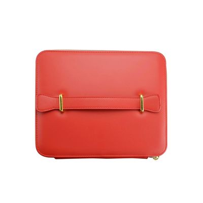 Fermeture 24*20*19cm en cuir imperméable de tirette de doubles couches de cas de vanité