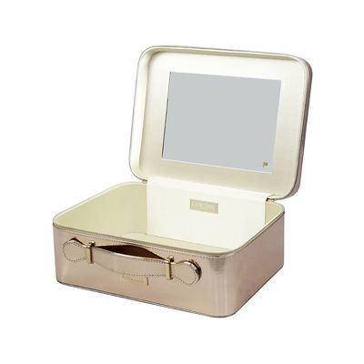 Boîte reflétée de vanité de maquillage d'approbation de l'or ISO9001 avec la poignée supérieure