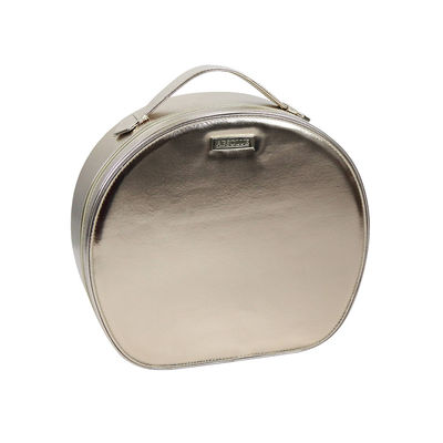Organisateur circulaire With Metal Plate de maquillage Zippered par accueil d'OEM