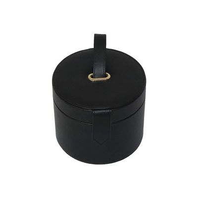 Cas en cuir cylindrique de vanité