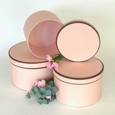 Le boîte-cadeau rond de bouquet de fleur de la certification ISO9001 a assorti des tailles