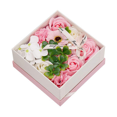Rose Soap Flower Bouquet Boxes artificielle 14.5cm*14.5cm*7.5cm pour des professeurs
