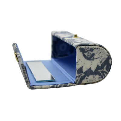 Doublure personnalisable de satin de caisse de rouge à lèvres de voyage d'impression de toile avec le miroir