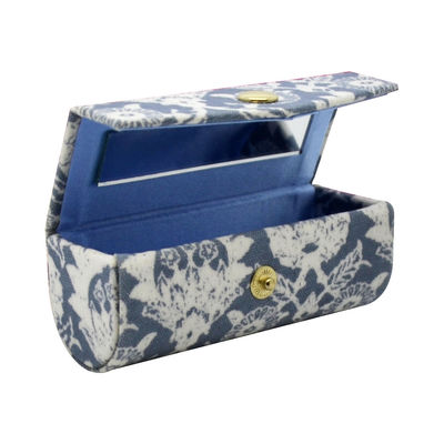 Doublure personnalisable de satin de caisse de rouge à lèvres de voyage d'impression de toile avec le miroir