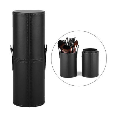 Tube en cuir synthétique de brosse de maquillage grande capacité bien Stitiched