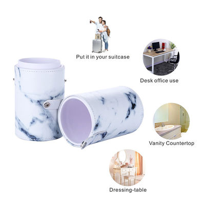 Conception marbrée par protection portative de la poussière de tube de brosse de maquillage de cylindre