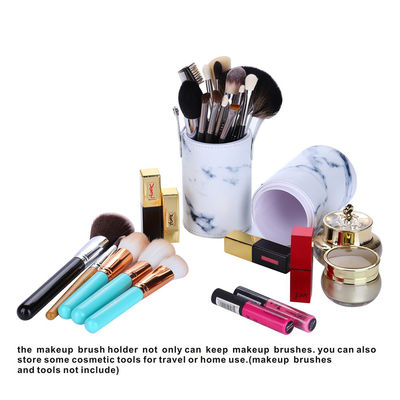 Conception marbrée par protection portative de la poussière de tube de brosse de maquillage de cylindre