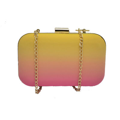 Logo Evening Clutch Bag de plaque métallique personnalisable avec de l'or démontable Tone Chain